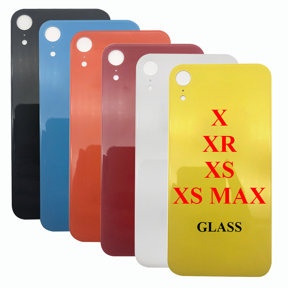 Задняя крышка из цветного стекла для Iphone Xr Xs Max, задняя крышка с батарейным отсеком, отличное качество