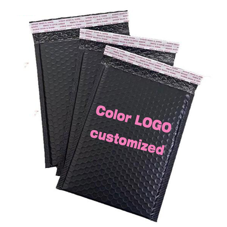china factory custom LOGO size bubble mail bag in different color and can print different size logo
