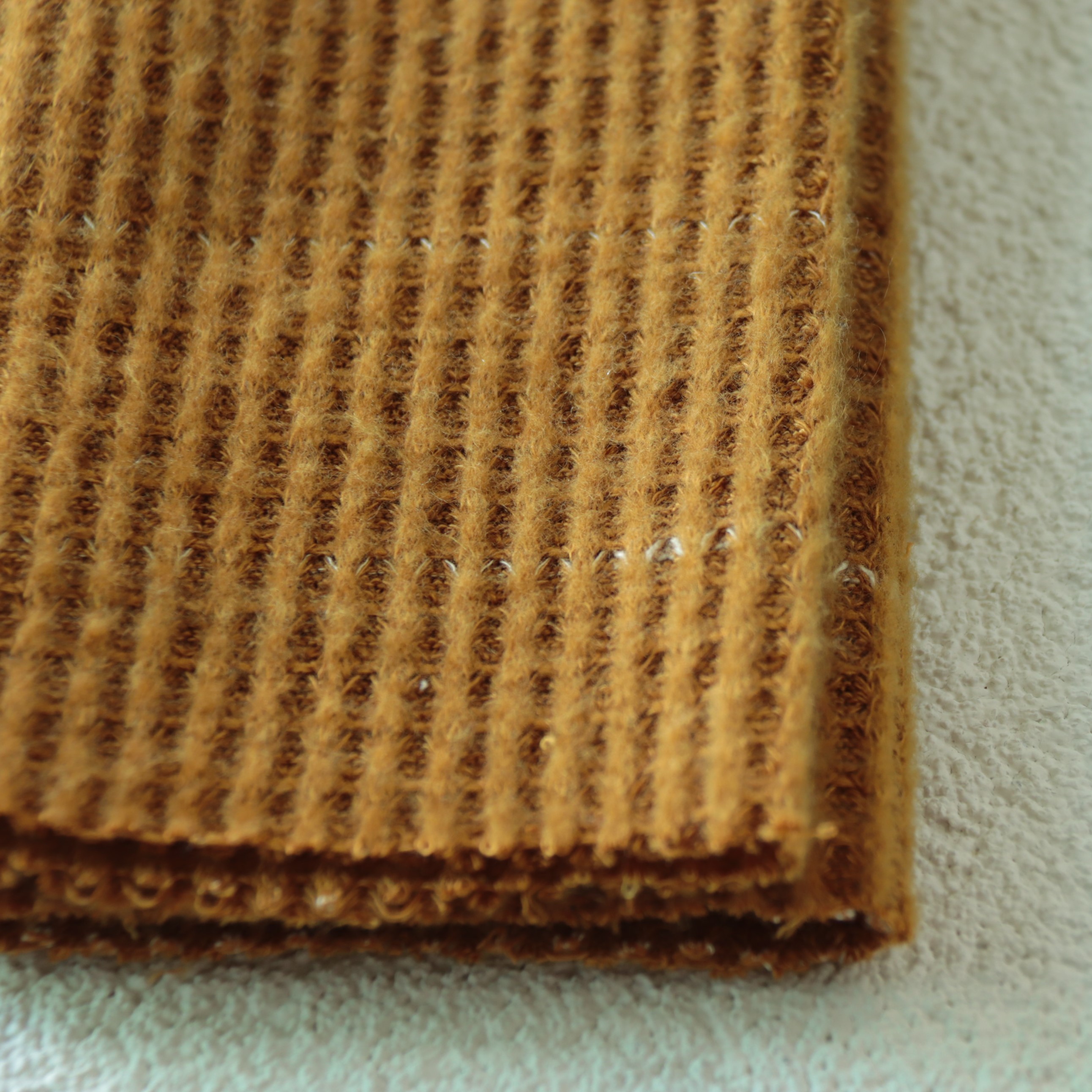 Support color customization high stretch waffle burshed knit fabric