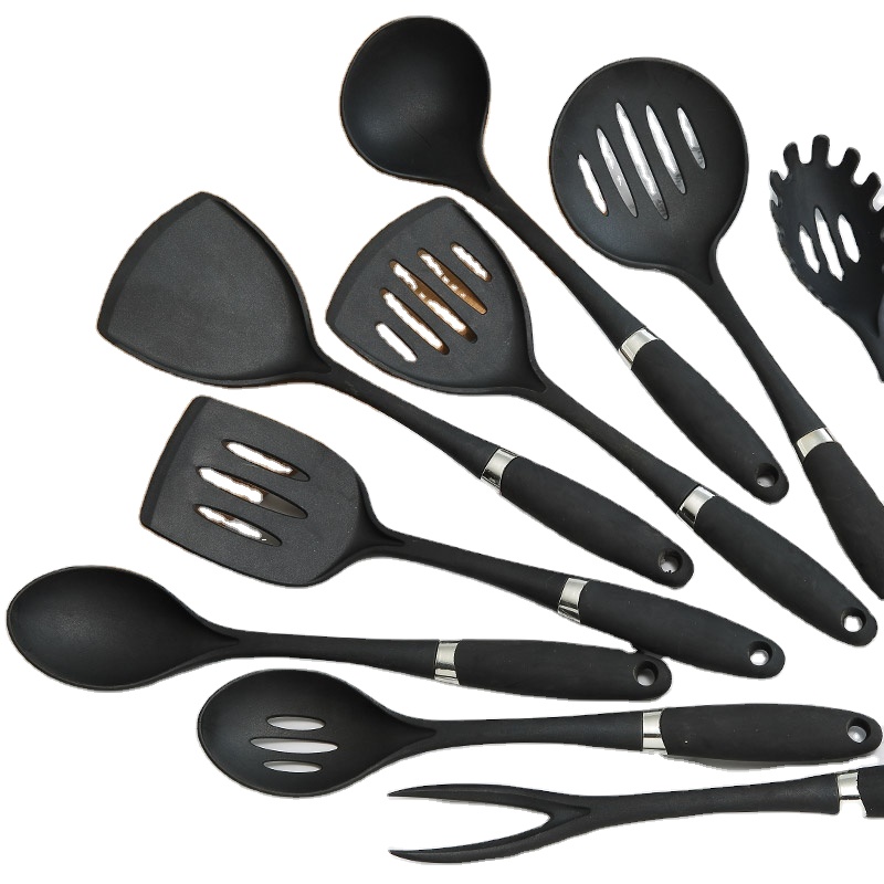 2022 kitchen accessories 9 Piece Heat-resistant Nylon Kitchen Utensils Set Simple Style Cookware
