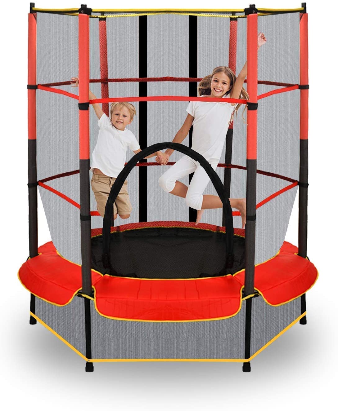 55'' Indoor and Outdoor Bungee Trampoline With Enclosure for Kids
