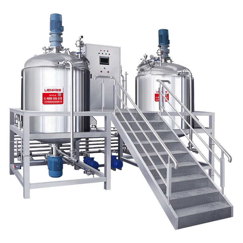 Lienm Fixed Type Internal External Vacuum Homogenizer Emulsifying Mixer Machine