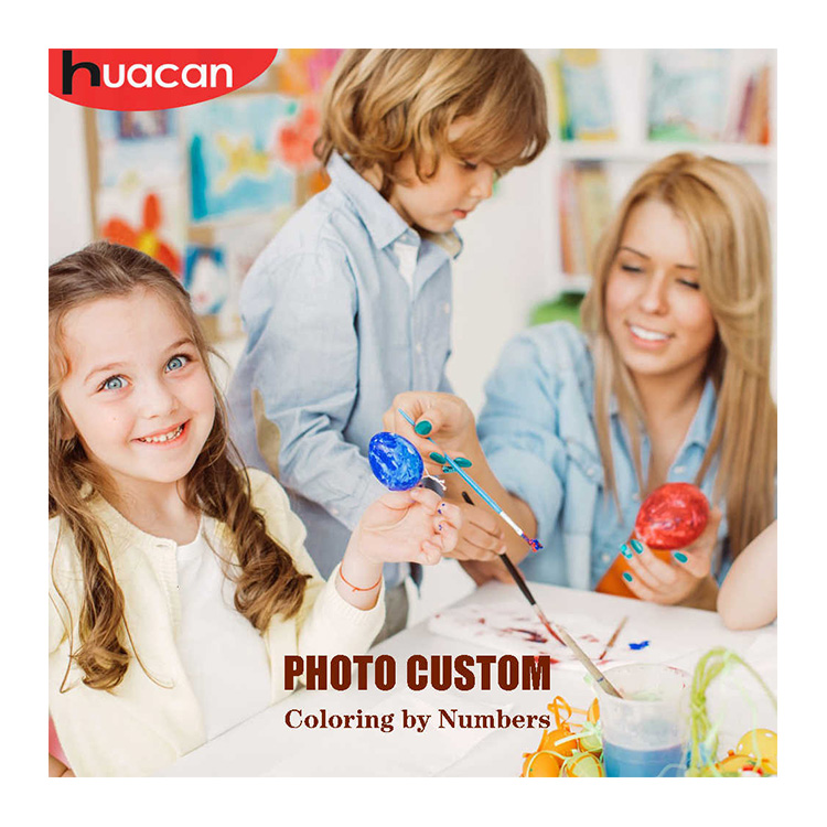 HUACAN Oil Painting By Numbers Photo Customized Dropshipping Wholesale DIY Drawing Canvas decorative Paint Coloring By Numbers