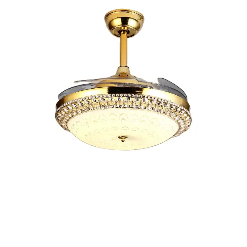 42-inch energy-saving invisible fan lamp LED fashion chandelier living room electric fan bedroom fan lamp