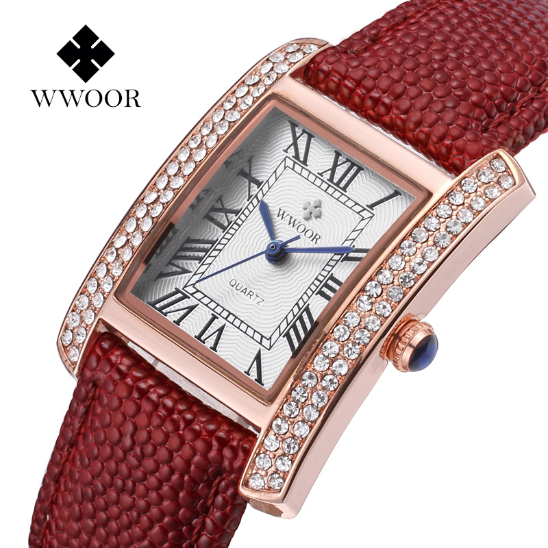 Wwoor8806 квадратном каблуке Роскошные туфли-лодочки на платформе, женские часы, водонепроницаемые, модные, высокая-конец подарок часы модная одежда по индивидуальному заказу, с возможностью нанесения производителем личных