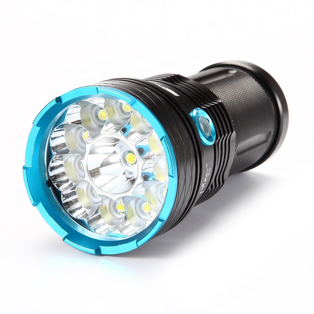 Светодиодный фонарик 12x XM-L T6, фонарик 18650, водонепроницаемый тактический фонарик для кемпинга, охоты, улицы