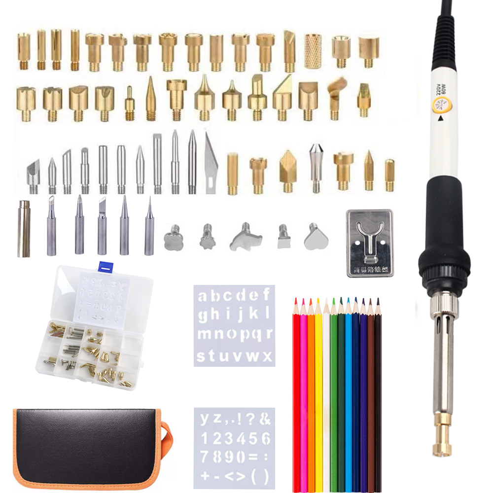 220v 60w Electronic Soldering Tool Kit temperature adjustable electric soldering iron set Pyrography tool