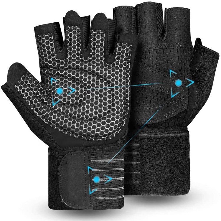 Wholesale gym power exercise sports training hand protection weight lifting gloves