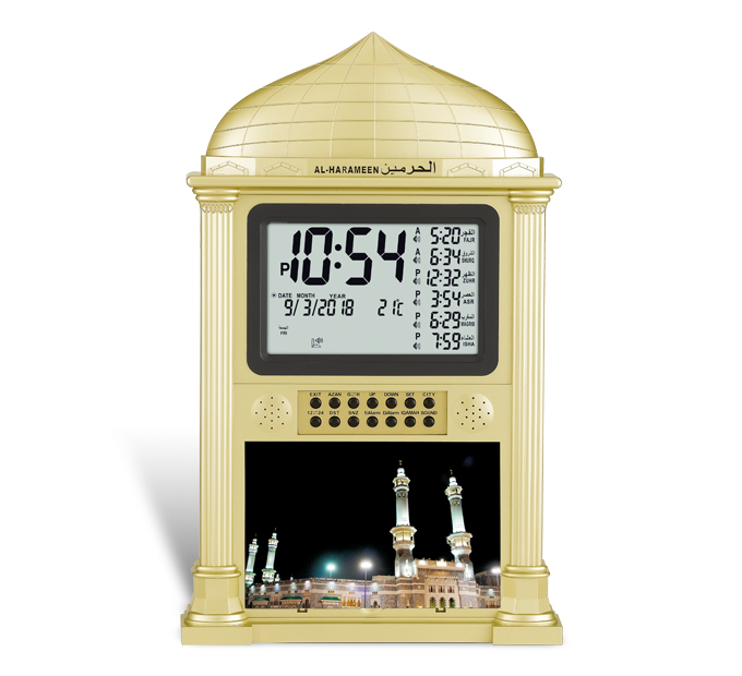 Точные часы Azan, исламские цифровые настенные часы с 5 напоминаниями, 4002 Azan часы