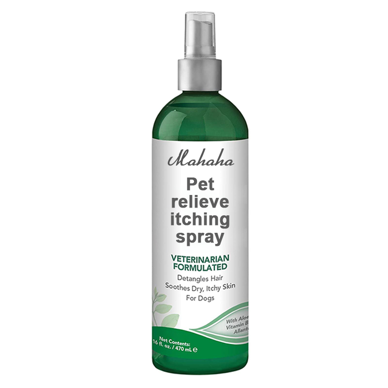 Large bottle Pet Natural Mild Non Irritant Relieve Itching Spray Customized Itchy Skin Cleansing
