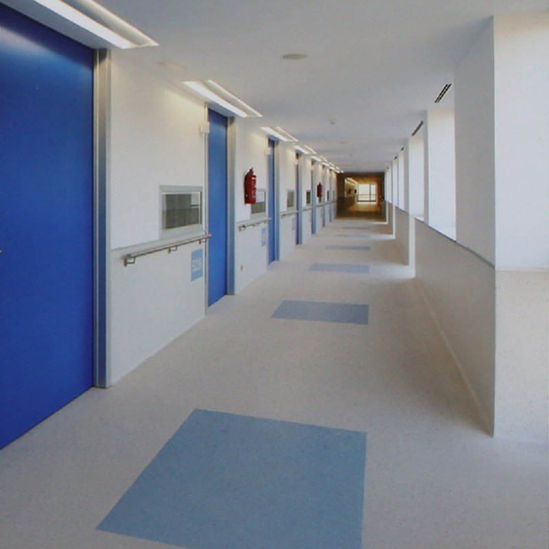Waterproof Anti-Slip Homogeneous Vinyl Flooring 2MM Conductive Linoleum Floor PVC Roll For Surgery Room