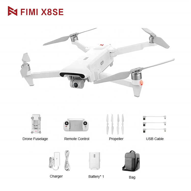 Fimi X8se 2020 Дроны с дистанционным управлением камеры нахлыстом комбинированная камера 4k Профессиональный Квадрокоптер X8 Xiaomi Se Gps 8 км Дрон