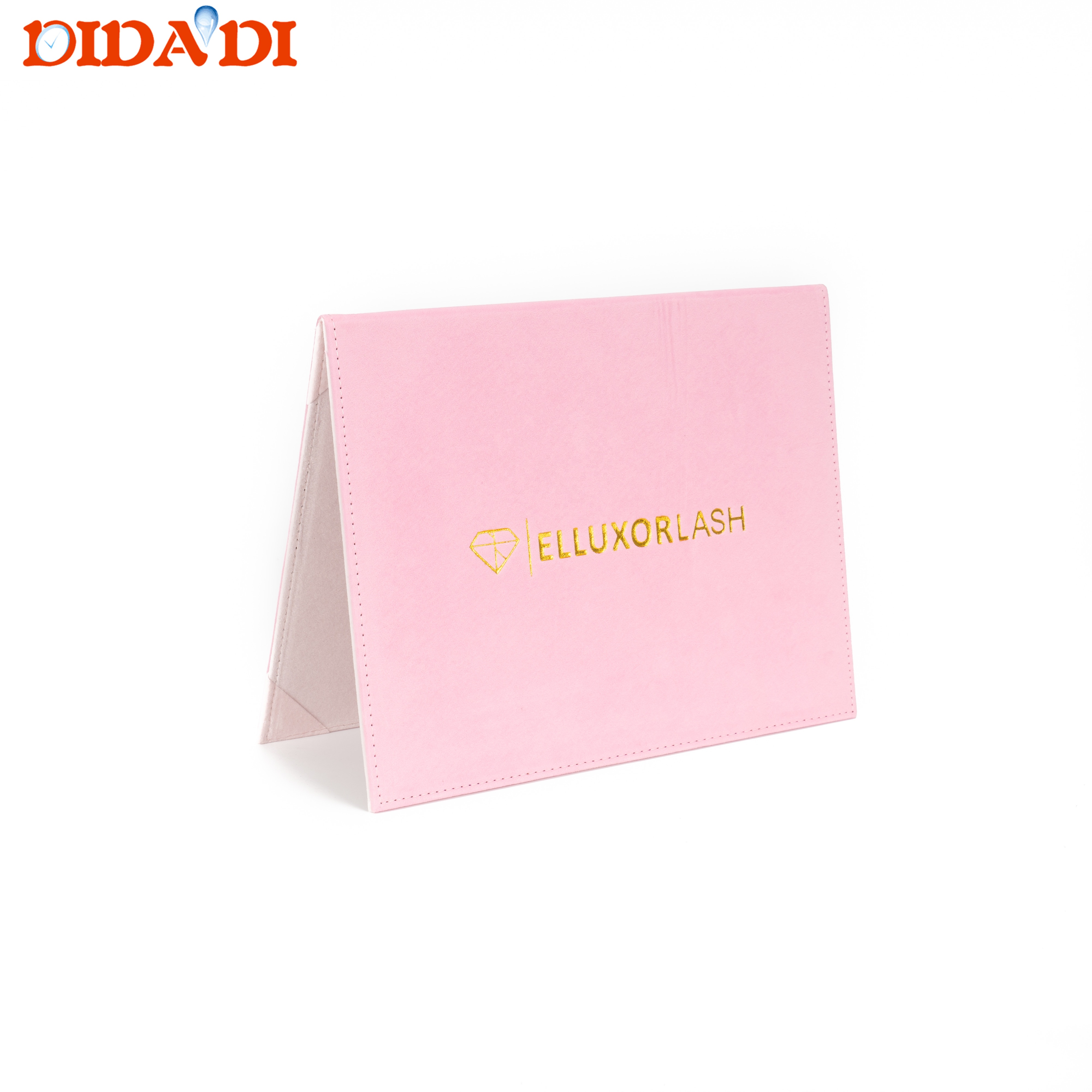 Pink Customized Velvet Certificate Holder Covers with Gold Stamp