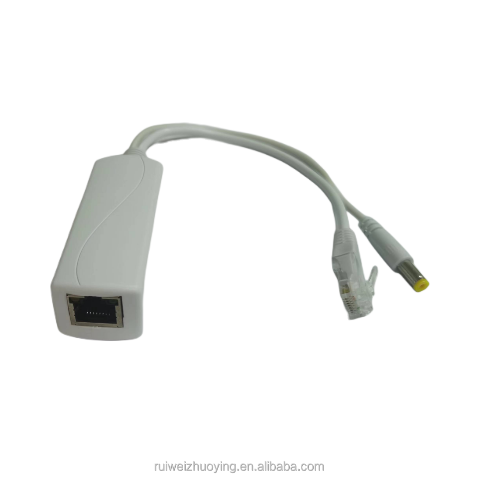 Бесплатный образец, разветвитель мощности через Ethernet Rj45, 48 В до 12 В, 100 Мбит/с, разветвитель для IP-камеры, не-POE сетевых устройств