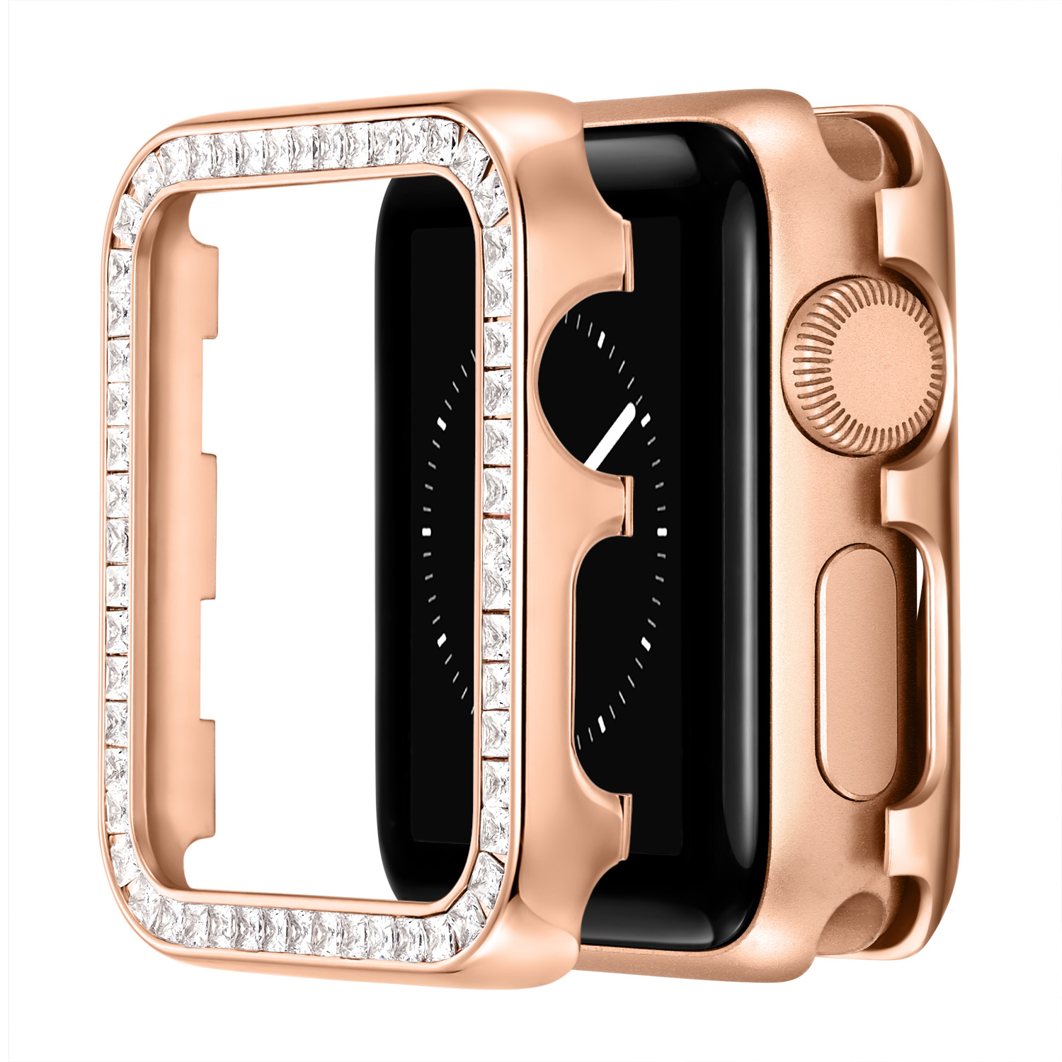 40mm 44mm 42mm 38mm Diamond Bumper Protective Case Screen Protector Cover for Apple Watch Cover