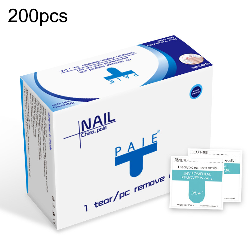 100/200pcs Nail Polish Remover Wrap Non-Toxic Cruelty-Free Soak-off Removal Pads for Laser/Cat Eye/Platinum Gel