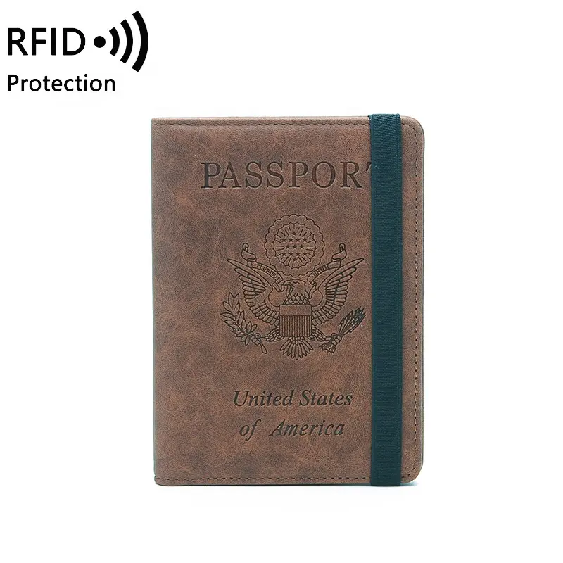 MIYIN hot sale Passport Holder Cover Wallet PU Leather Card Case Travel Accessories for Women Men passport cover for women