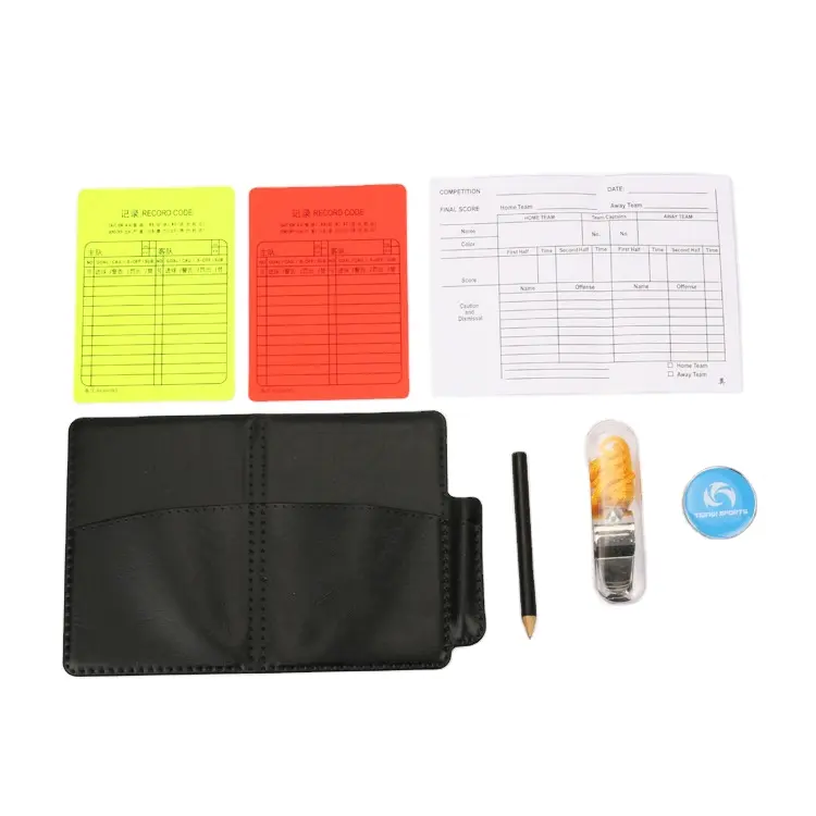 High Quality Referee cards football pencil Red and Yellow Cards Soccer Warning Cards and Wallet