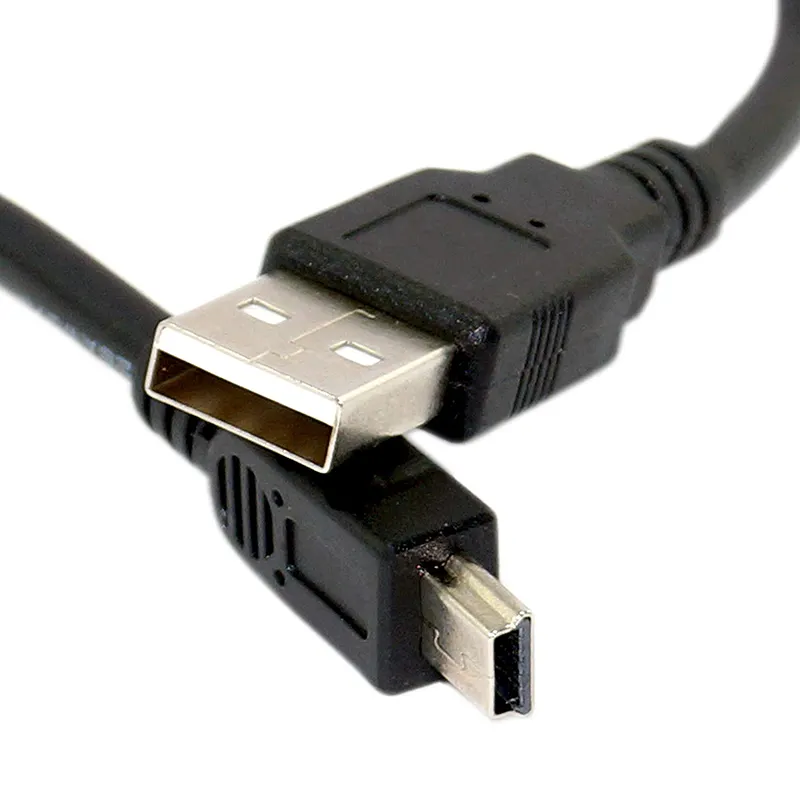 Data Charging Cord 5Pin Mini B Cable USB 2.0 Type A Male to Mini USB Cable for GoPro PS3 Controller MP3 Player Dash Camera GPS