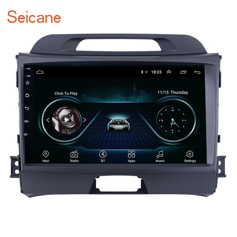 Автомобильное радио 9 дюймов Android 9,1 для KIA Sportage 2010-2015 GPS навигационная система Поддержка Carplay TV DVR камера заднего вида