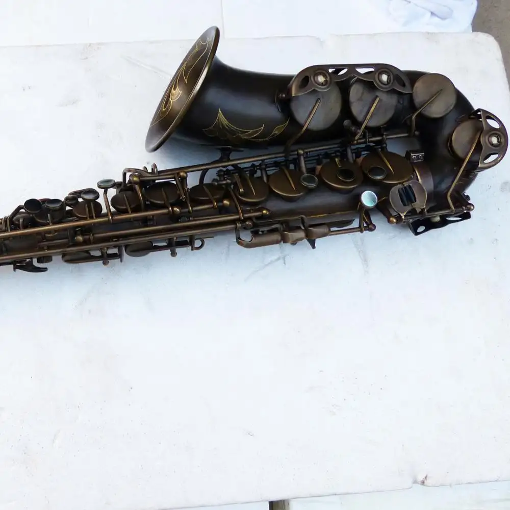 Chinese Manufacturer Hot Sale Treble Curve Vintage Brass Body Saxophone