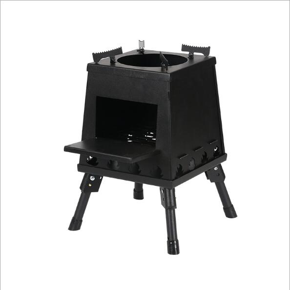 Portable Campfire Grill, Detachable Portable Compact Stainless Steel Folding Campfire Grill Wood Stove for Hiking Survival Trave