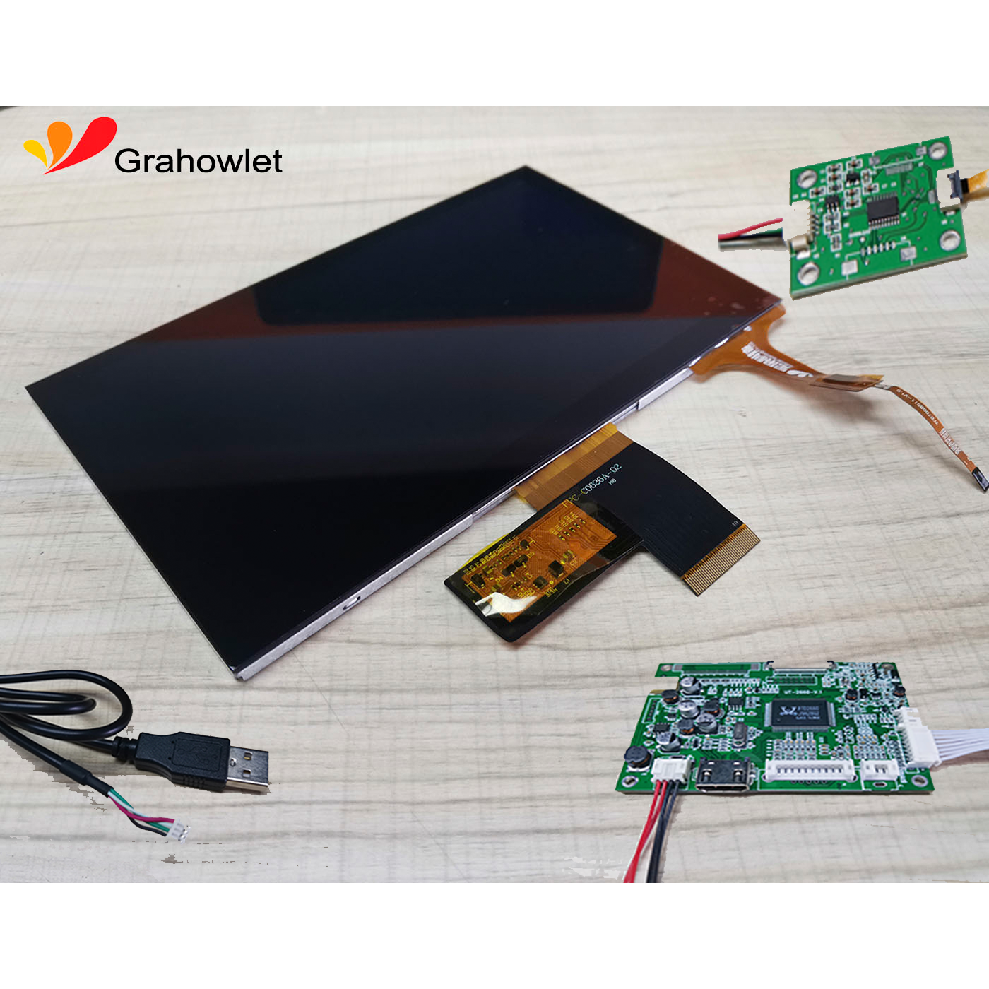 IPS ЖК-дисплей с сенсорным экраном, плата драйвера для Raspberry Pi 3, 4, 4,3, 5, 7, 8, 9, 10,1 дюйма, VGA, HMI