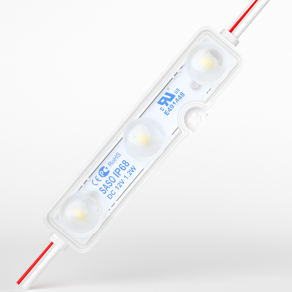 Cheap price DC12V 3 LED 1.2W 2835 Light High Brightness white Injectimoduleson Module With Lens injection