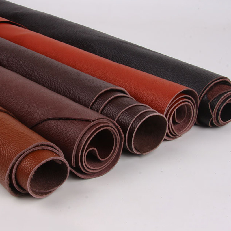 Factory Wholesale 58 square feet Lychee pattern natural real cow hides genuine leather fabric