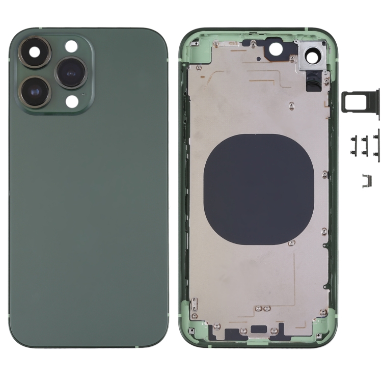 Матовая задняя крышка корпуса с имитацией внешнего вида iP13 Pro для iPhone XR (зеленый)