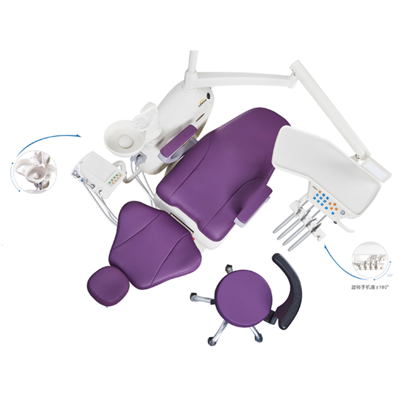 Multifunctional Comfortable microfiber cushion dental chair with LED light dental chair