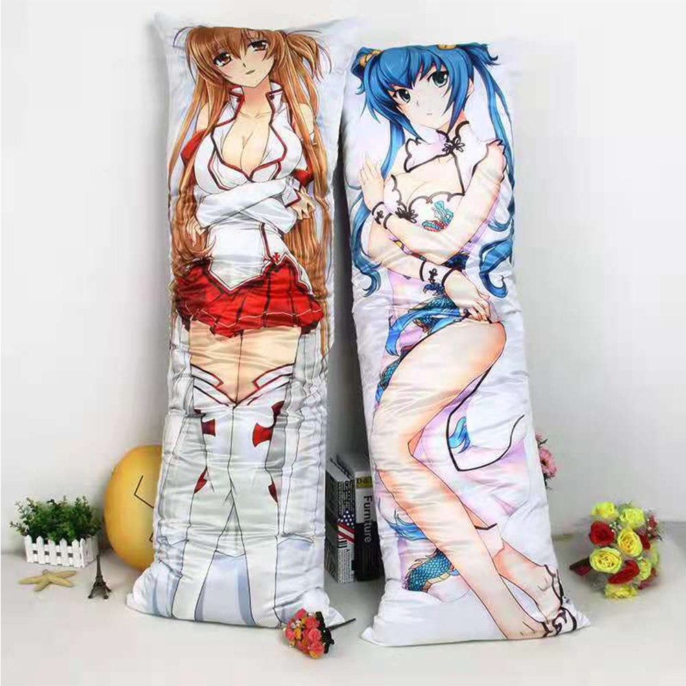 Sublimation Anime Cute 50*150/50*160CM Life Size Dakimakura Hugging Silk Body Pillow Case Wholesale