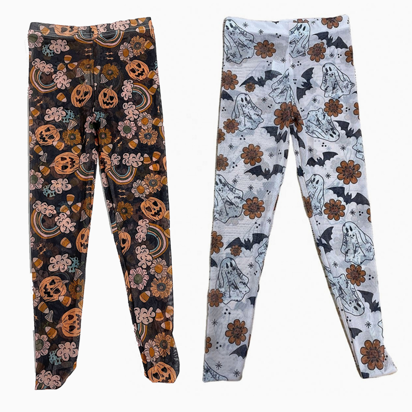 New Arrival Kids Girls Fashion Printed Mesh pantyhose Colorful Spiderweb Footed Halloween Tights
