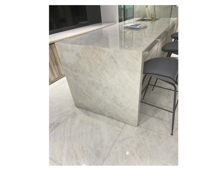 Cristallo White Extra Quartzite Slabs For Kitchen Counters Cristallo Quartzite for Island Top Design