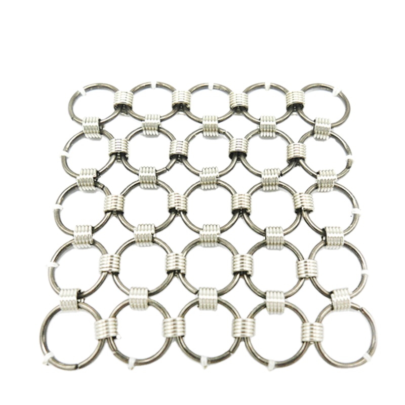 Скруббер Chainmail из нержавеющей стали, кольцевая сетка/бронзовая кольцевая сетчатая занавеска