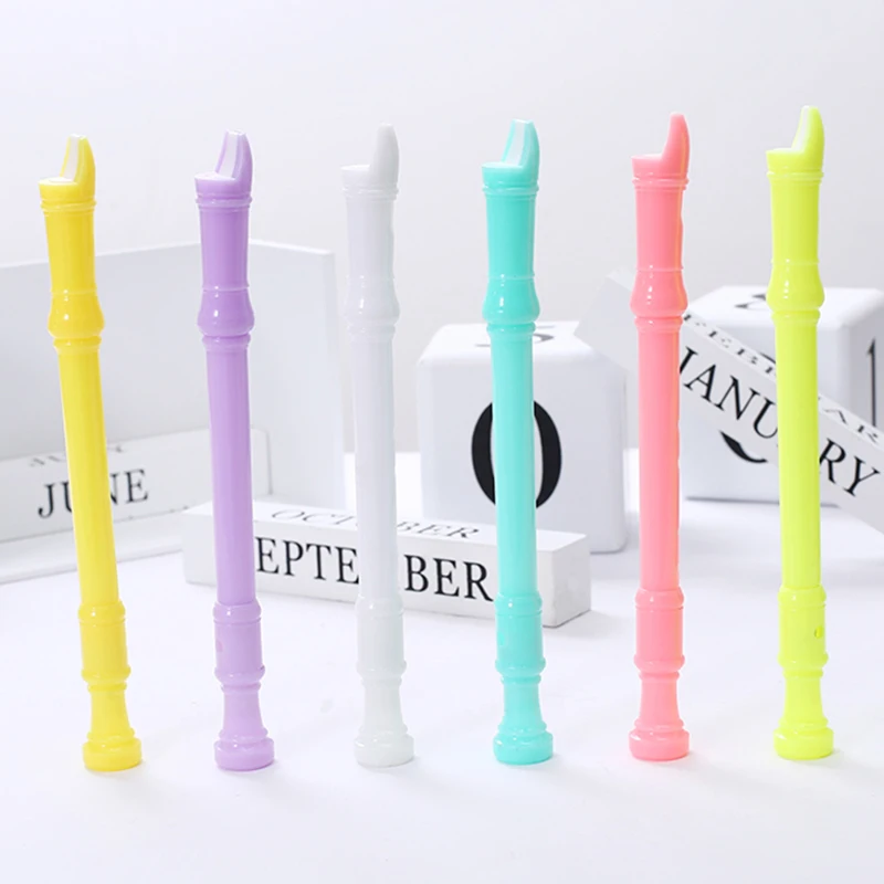Multifunctional Flute Pens Funny Gel Pen Cute Kawaii Girls Object Ballpoint Blue Writing Tool Back to School Stationery Kit Item