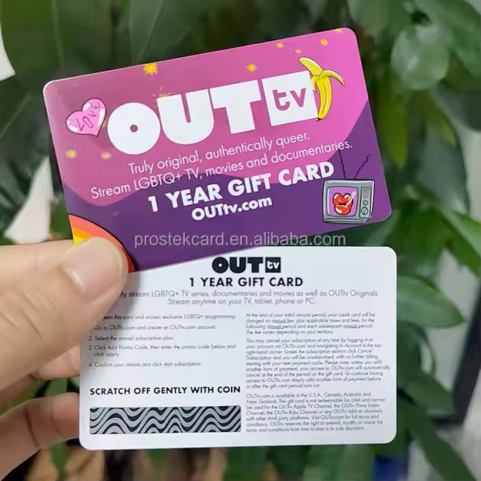 OEM customized high quality off-set print plastic Gift cards scratch gift card visit card as present