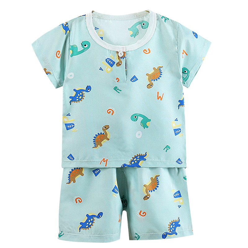 2021 cheap children's short-sleeved casual suit Breathable Two Piece Sets Kids