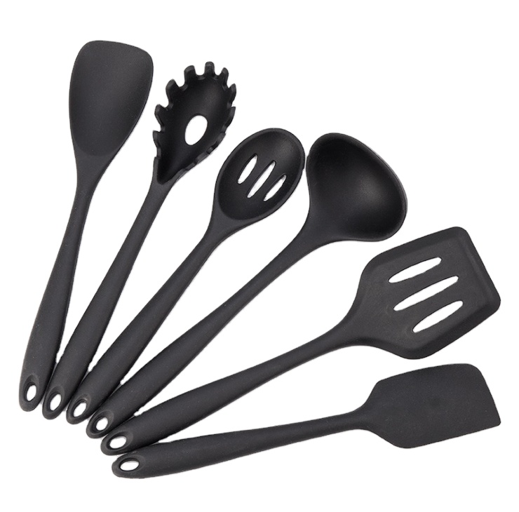 2021 Pure Color Classic Non-stick Pan Cooking Cookware 6piece Silicone Cooking Kitchen Ware Set