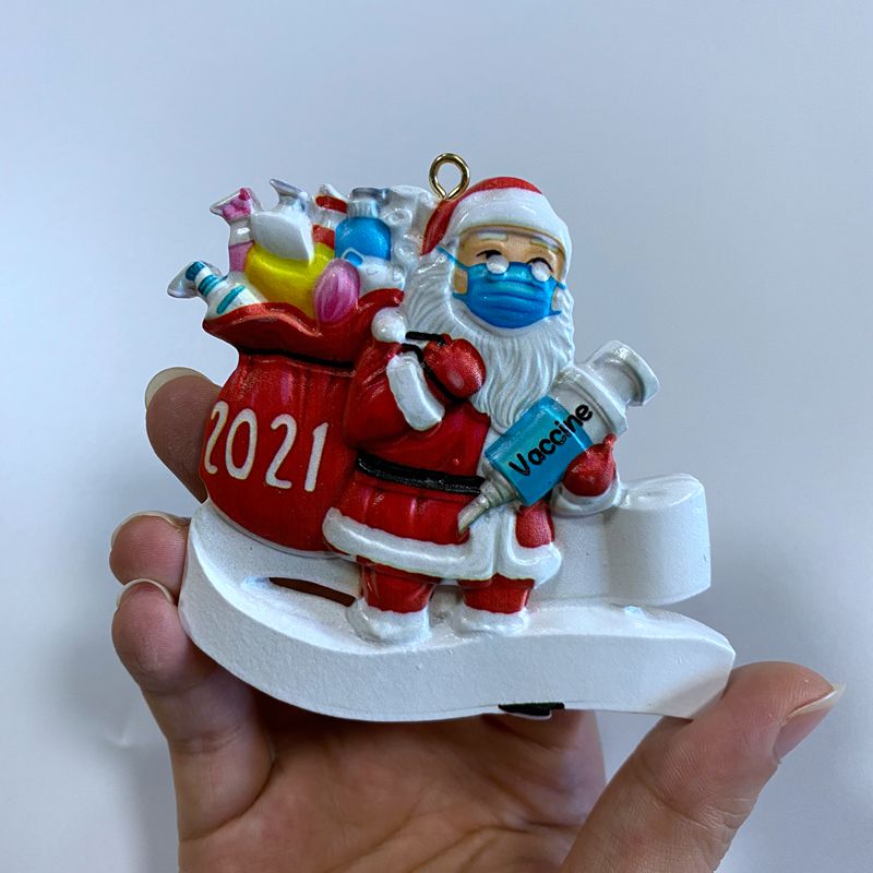2021 New Survived Family Christmas Tree Ornament DIY Personalized Bauble Resin santa ornaments Christmas Hanging Decoration Gift