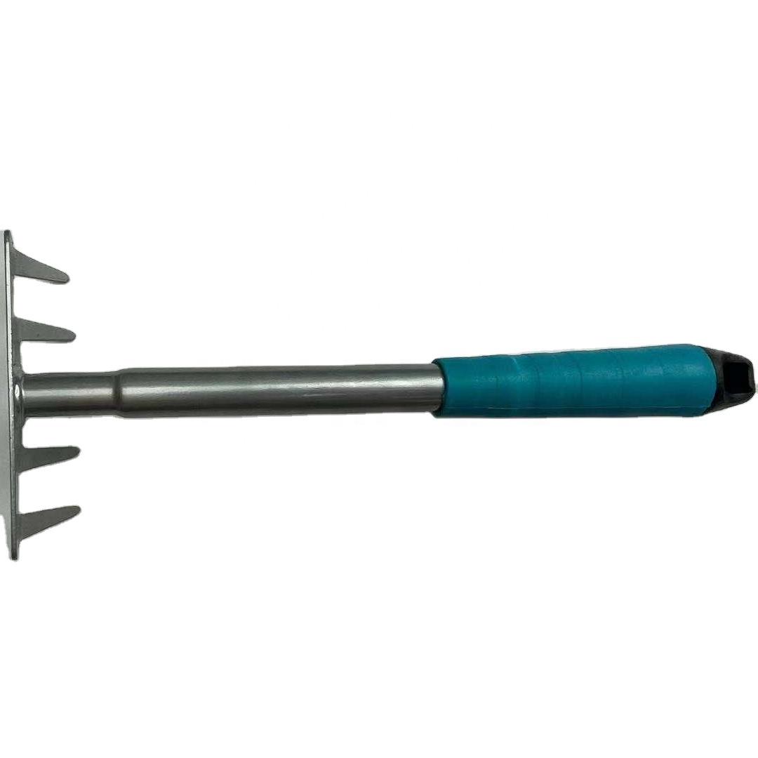 Five-toothed rake 115 x 280 mm rubber grip can be used assembled with a handle