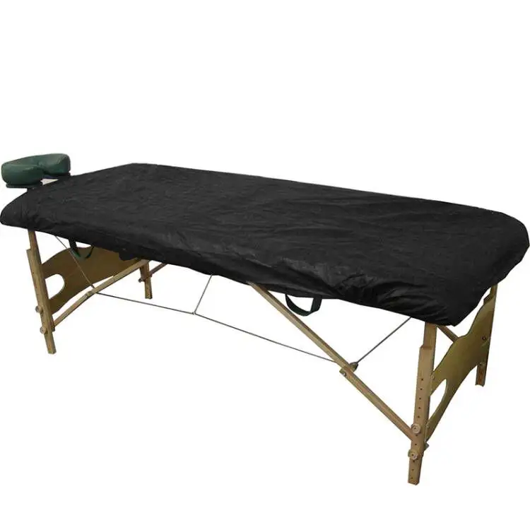 Cheap Bed Cover Sheep Massage Table Cover Disposable Bed Cover Black Nonwoven Comfortable Drape Sheets for Tattoo OEM 3 Years