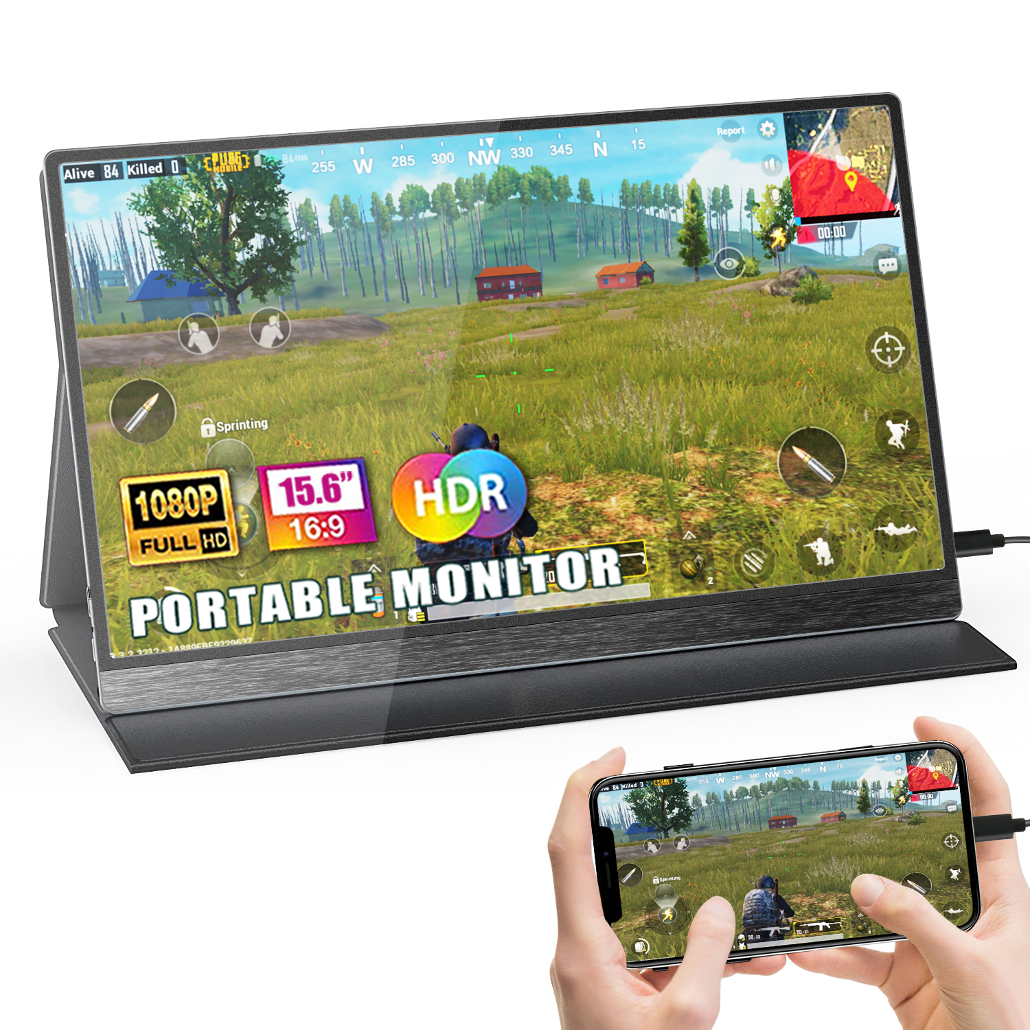 Недорогой портативный монитор 15,6 дюймов 1080p 1920x1080 Usb Type-c монитор для смартфона PS4 ноутбука Mac Сделано в Китае IPS 1 год