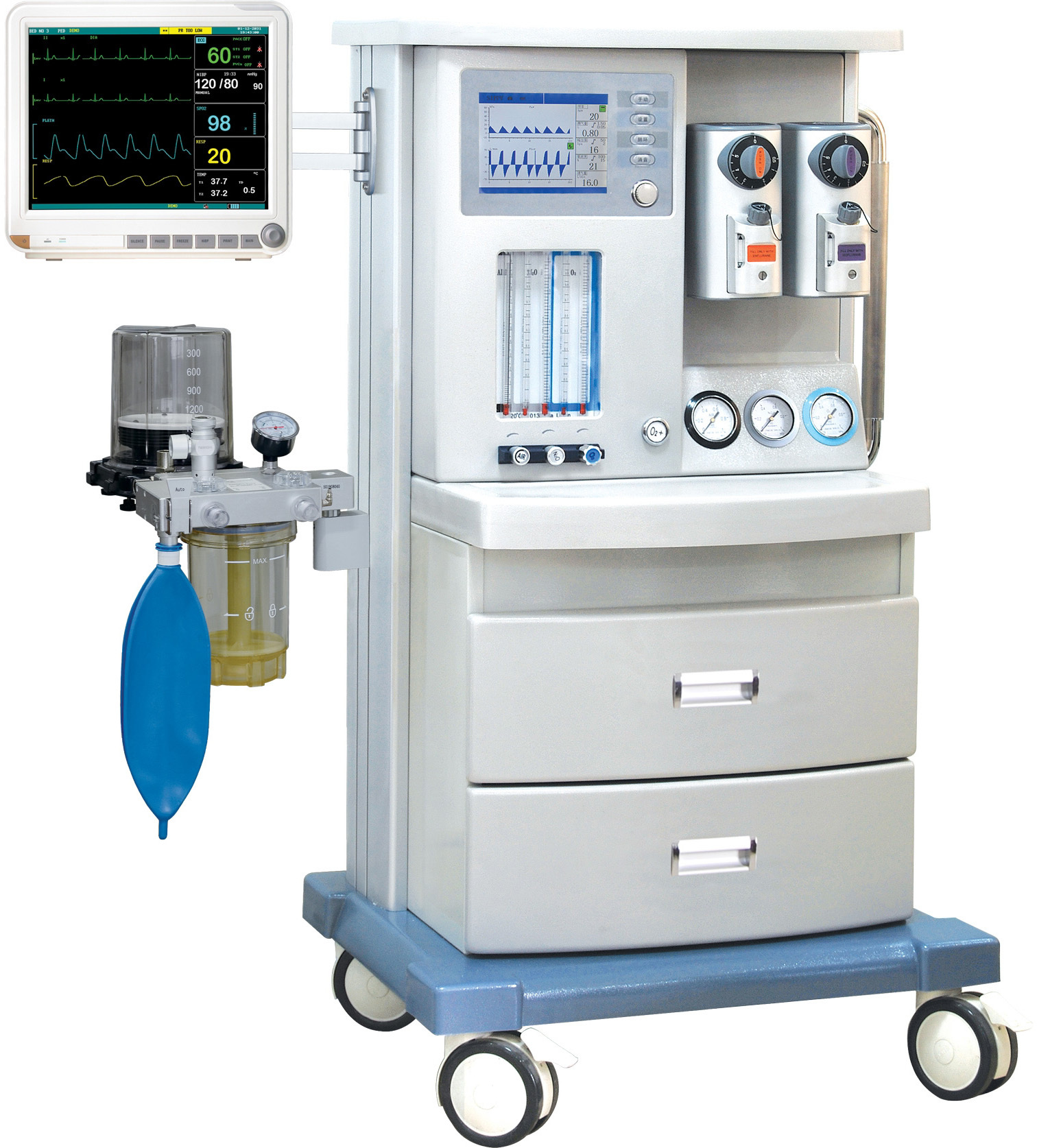 Hospital Medical Equipment Mobile Maquina De Anestesia ICU hospital clinic portable anesthesia machine model 850 STD ICU