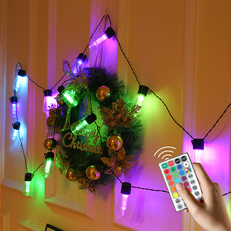 Remote control RGB LED Bulb String Lights USB Color changing Waterproof Outdoor Light for Christmas Party Holiday Wedding Deco