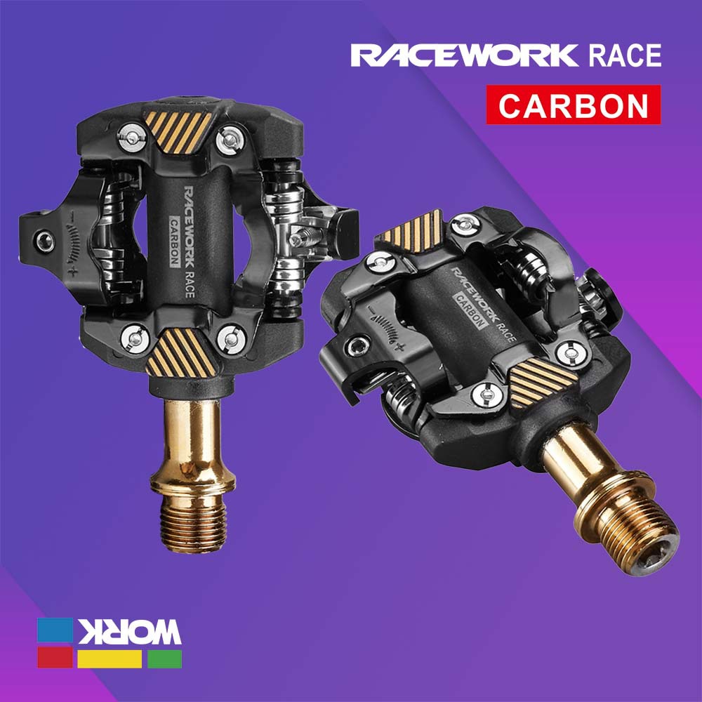 Велосипедные педали RACEWORK, Сверхлегкий подшипник, самоблокирующаяся педаль, клипсы, SPD