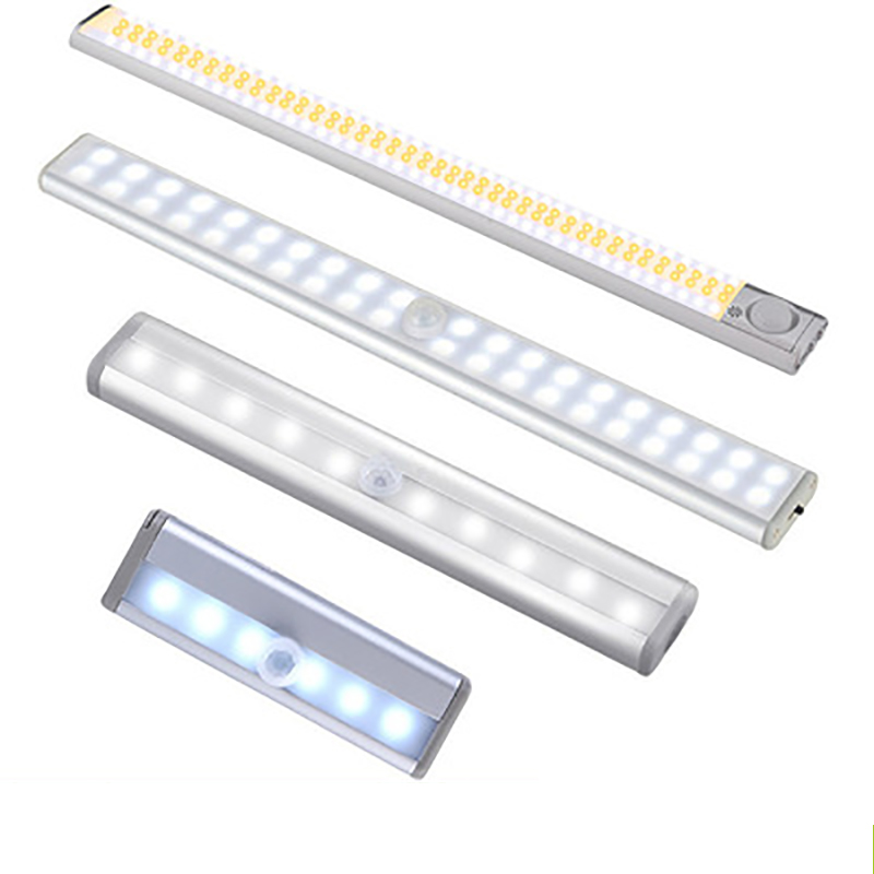Low Price 10 Led 4*AAA Battery Mounted Led Motion Sensor Cabinet Closet Light Switches Night Smart Motion Sensor Light