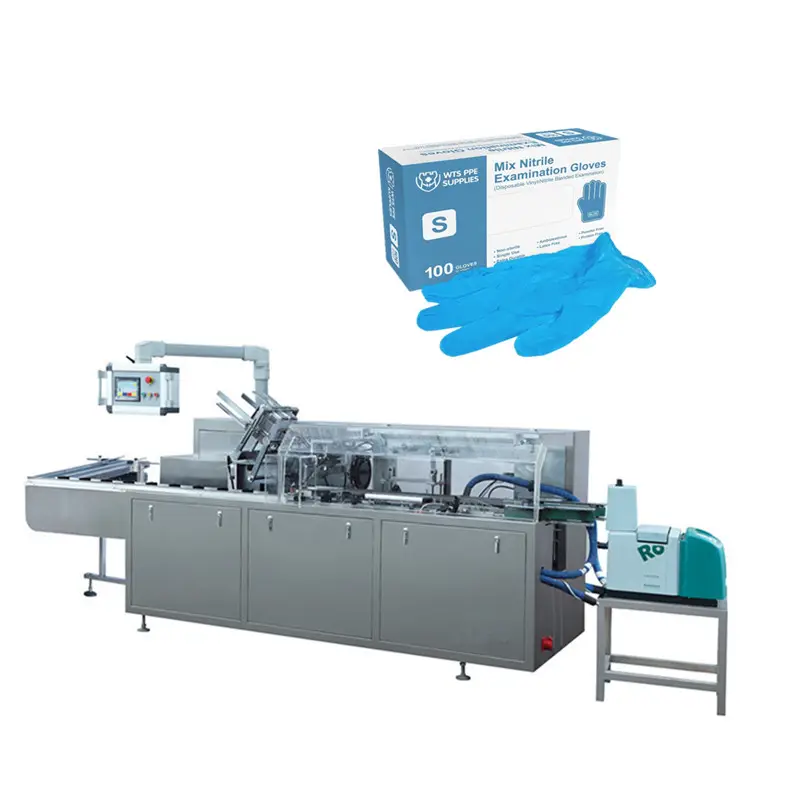 Automatic gloves box packing machine Horziontal glove paper box cartoning