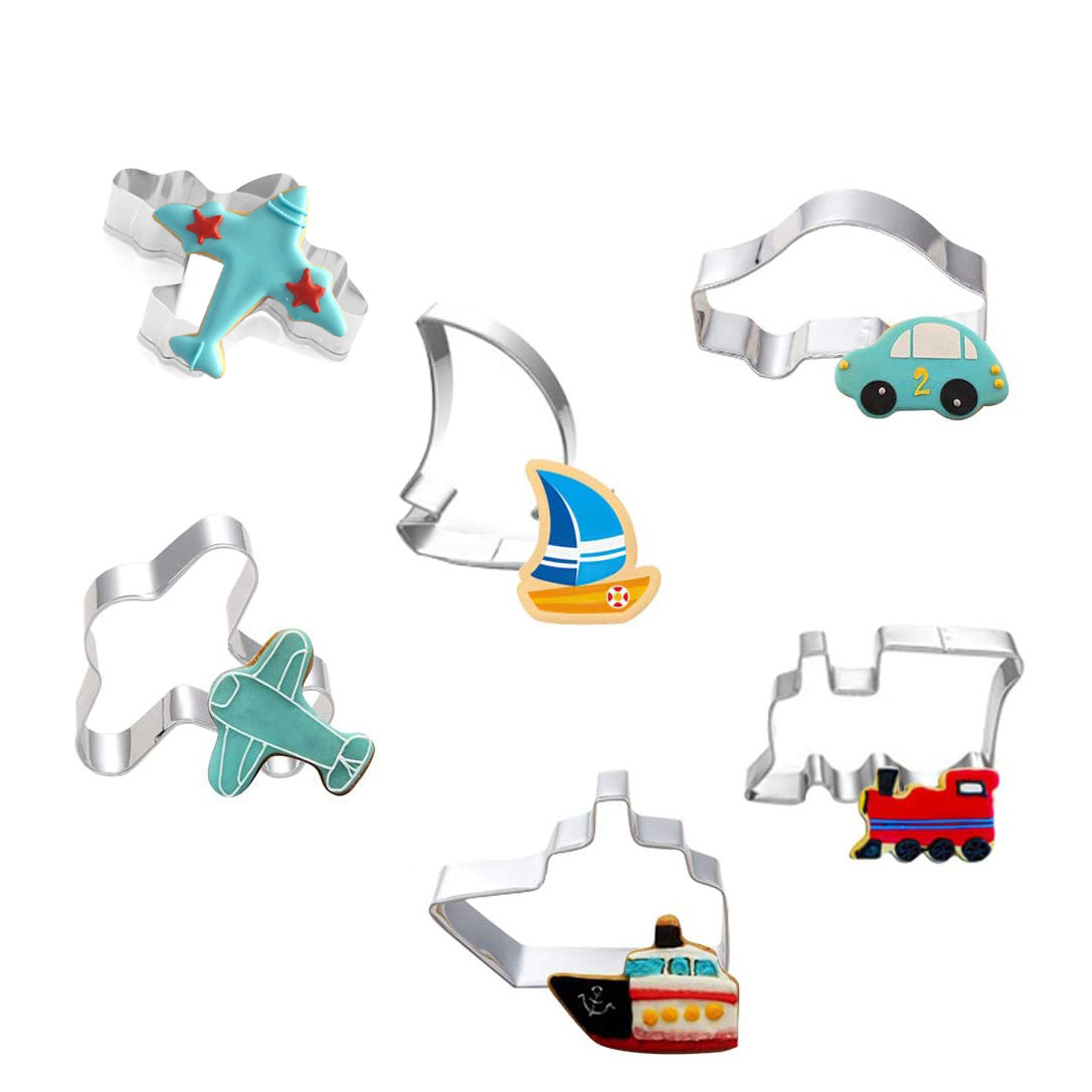 stainless steel cookie mold holiday biscuit cutter gingerbread cookie cutter Car But Plain Train Pastry Baking Tools