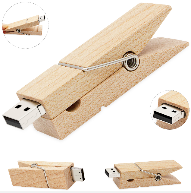 Manufacturer's new solid wood clip usb disk household clip usb flash drives TO 2.0 with 1GB 2GB 6GB 8GB 16GB 64GB 128GB 256GB